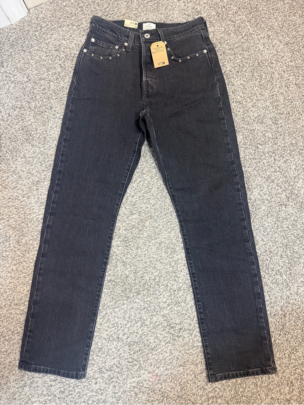 Levi's 501 Original Straight Jeans in Faded Black